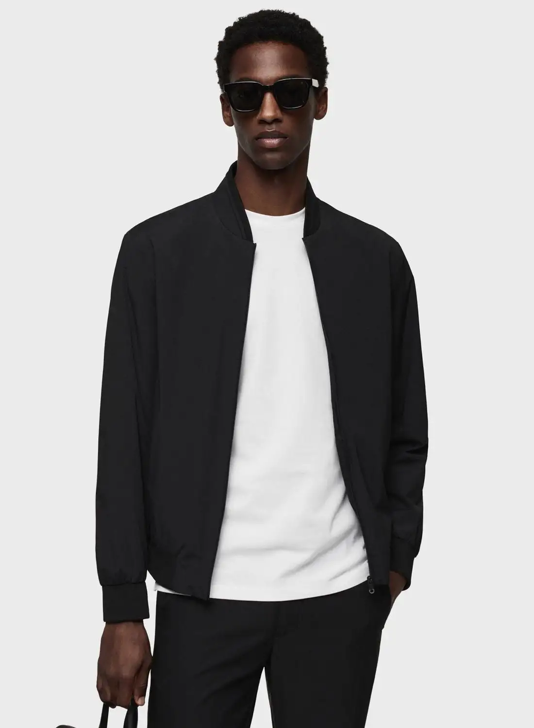 Mango Man Zippered Bomber Jacket