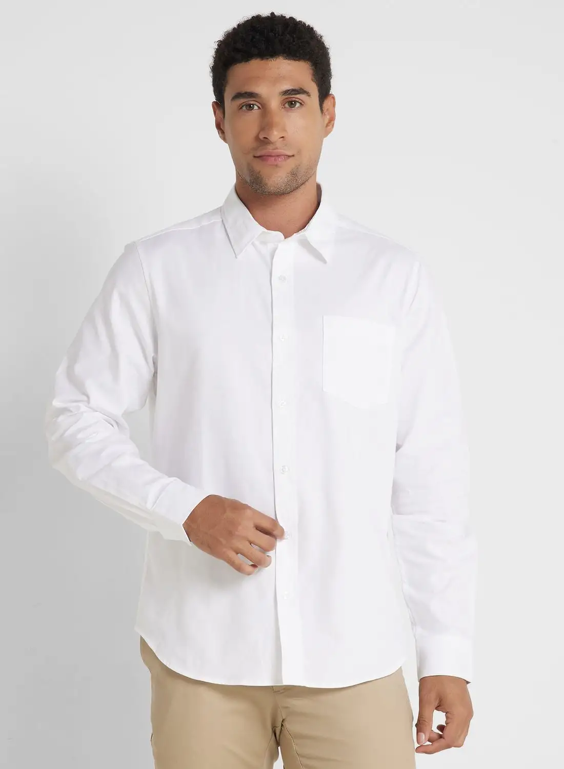 Robert Wood Long Sleeve Oxford Shirt