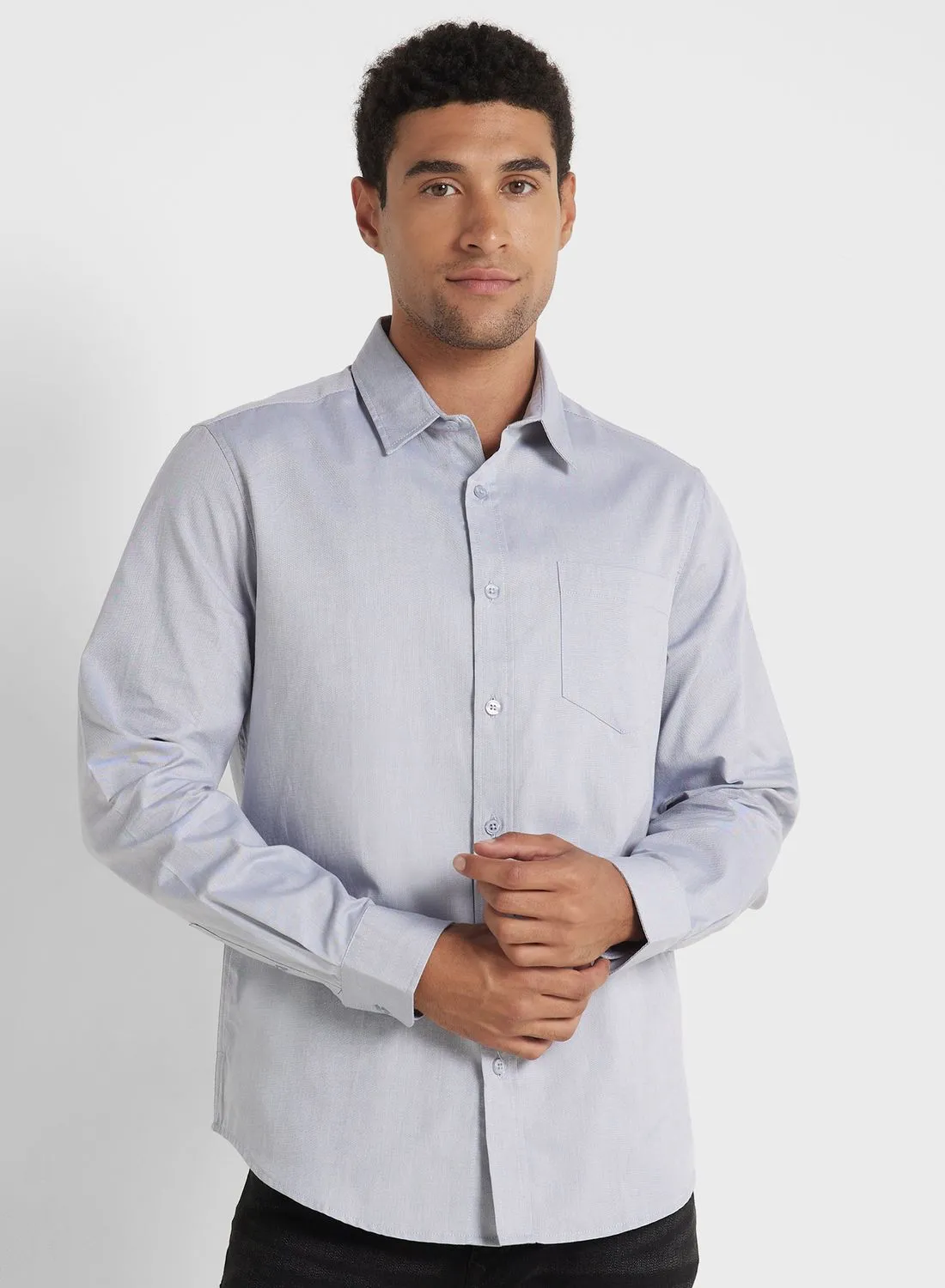 Robert Wood Long Sleeve Oxford Shirt