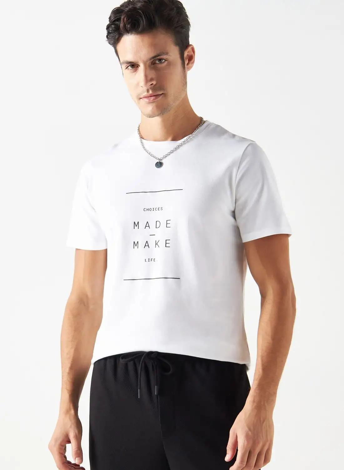 Iconic Slogan Crew Neck T-Shirt