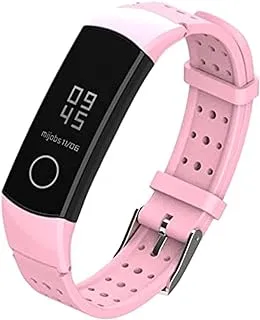 Generic Warable Devices Accessories - For HÓNÓR Band 5 Strap Silicone Wistband For Huáwéi HÓNÓR 4 Strap Milianese Bracelet Replacement Watch Band (Youth-Pink)