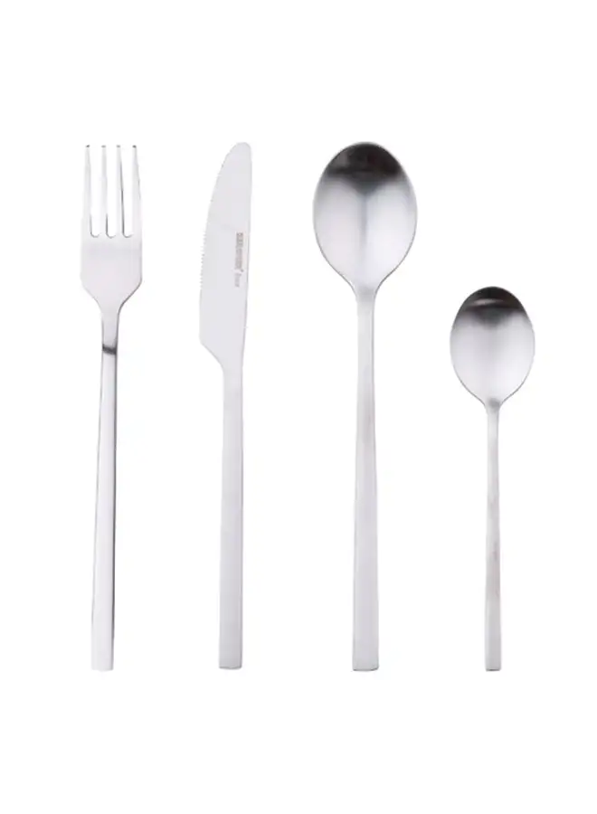 BERGNER 24-Piece Pau Matt Finished Stainless Steel Cutlery Set