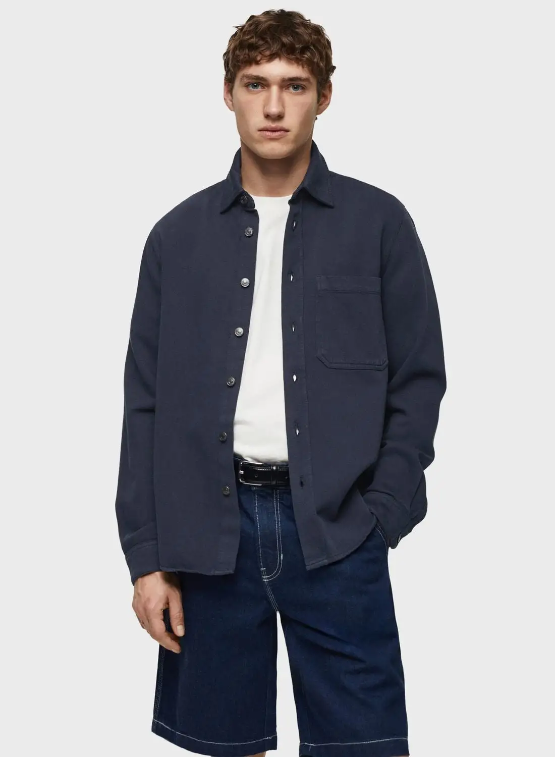 Mango Man Pocket Detail Relaxed Fit Shirt