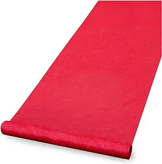 Hortense B. Hewitt Wedding Accessories Fabric Aisle Runners, 100-Feet Long, Red (30056)