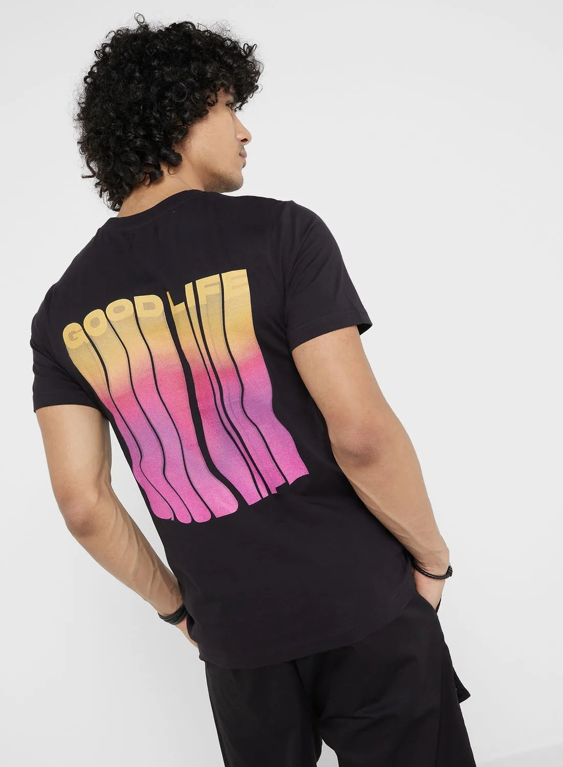 Seventy Five Contrast Printed T Shirt