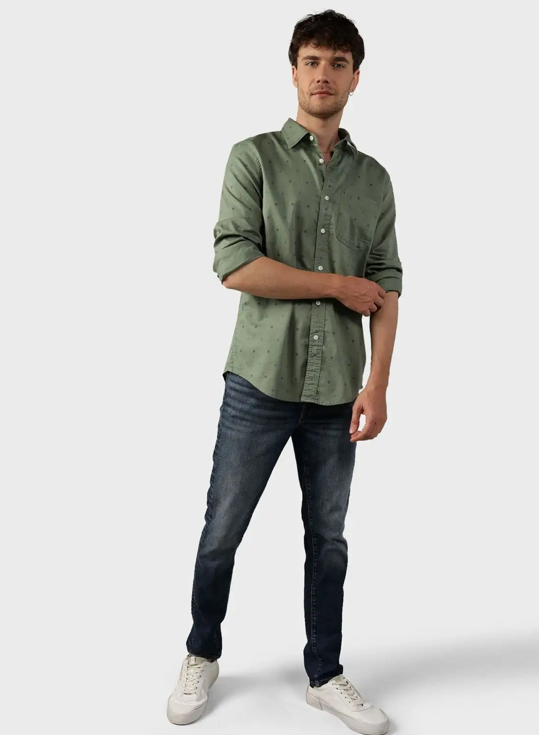 American Eagle Printed Slim Fit Shirt