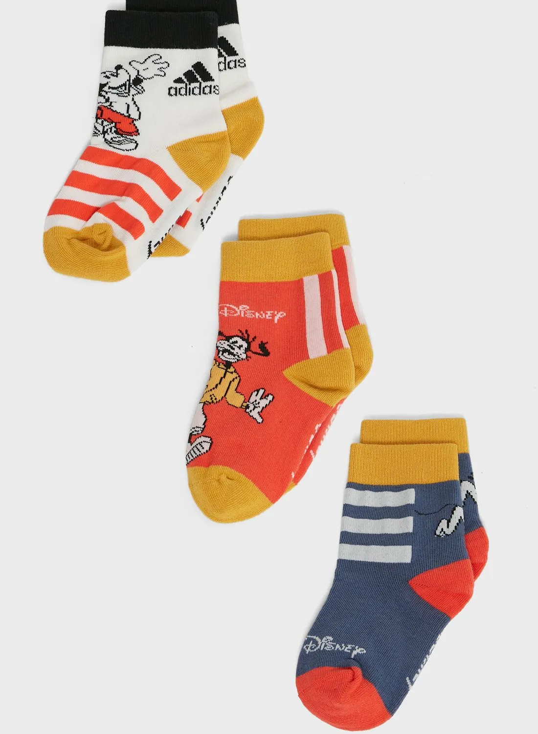 Adidas 3 Pack Disney Little Kids Mickey Mouse Socks