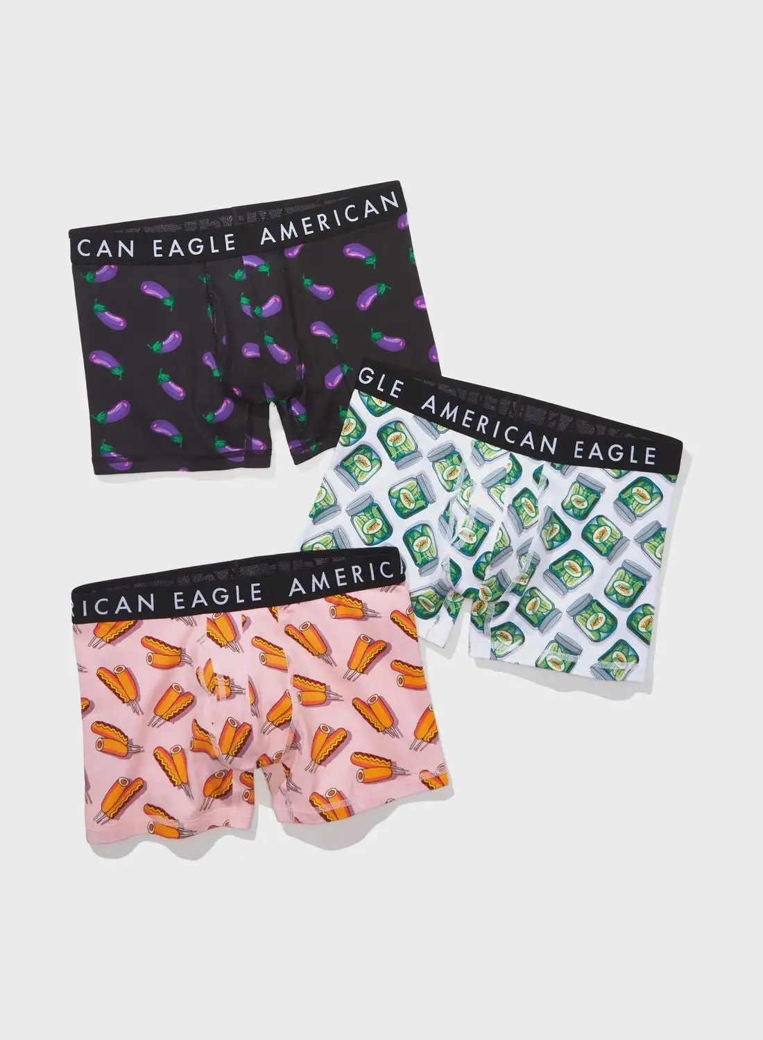 American Eagle 3 Pack Printed Trunks