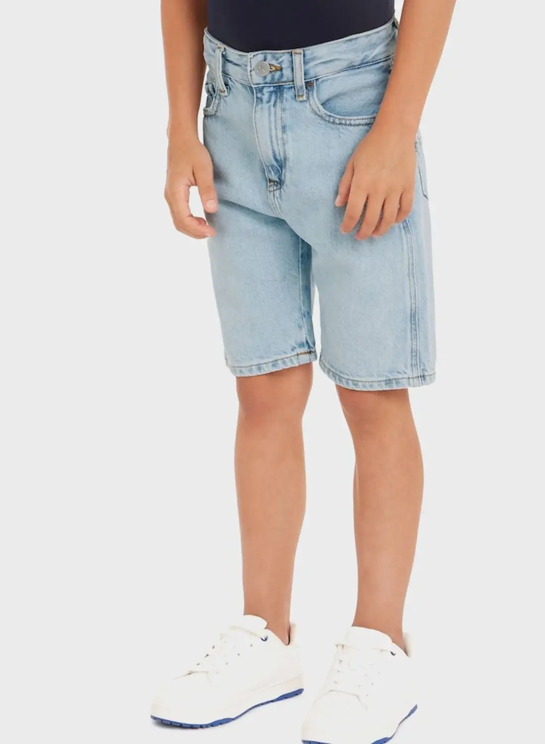 Calvin Klein Jeans Kids Relaxed Fit Denim Shorts