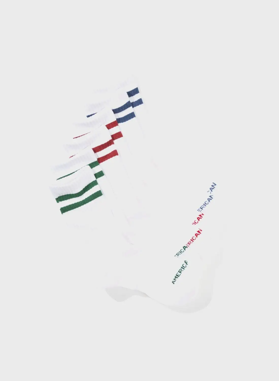 American Eagle 3 Pack Striped Crew Socks