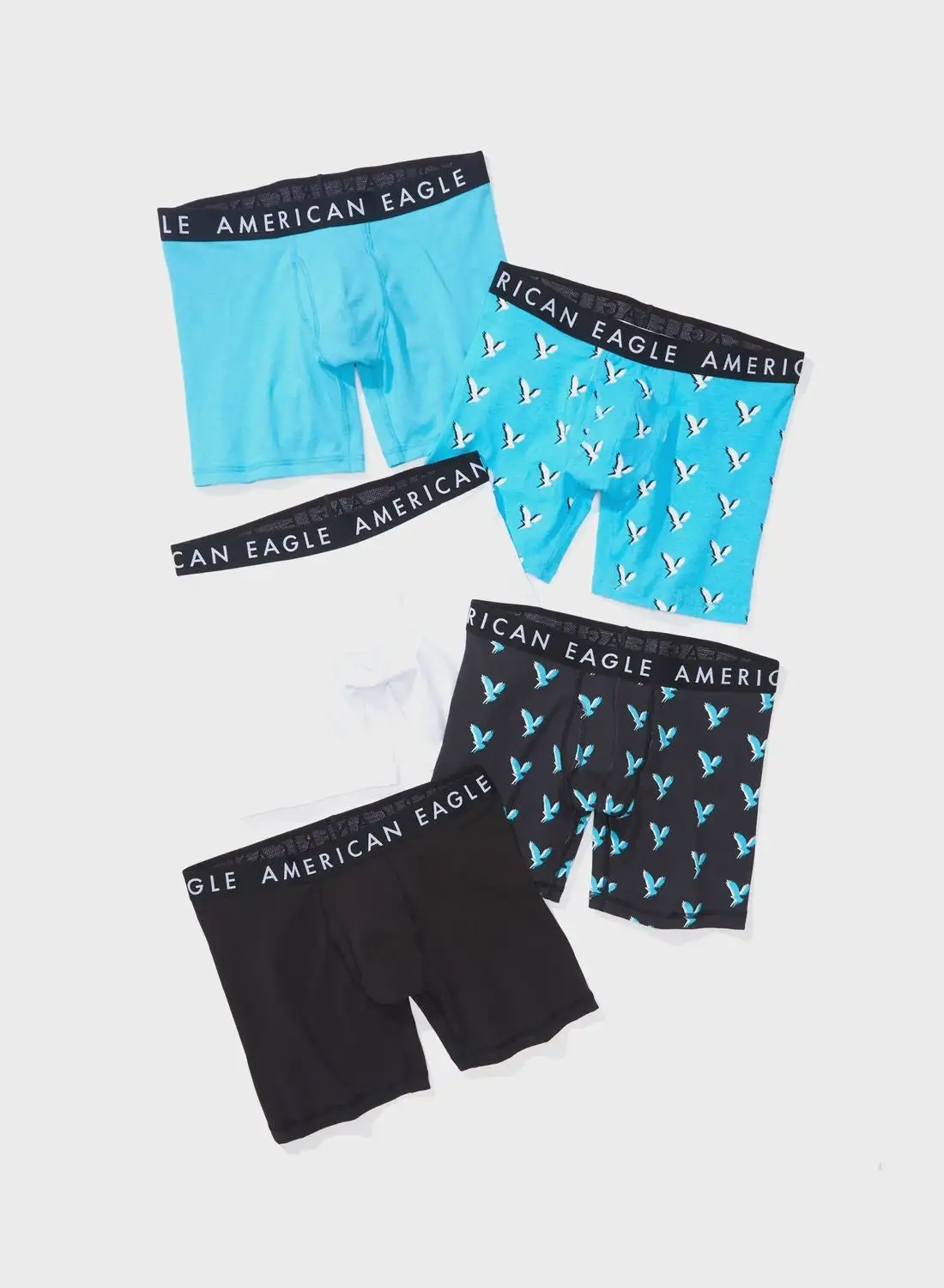 American Eagle 5 Pack Logo Band Trunks