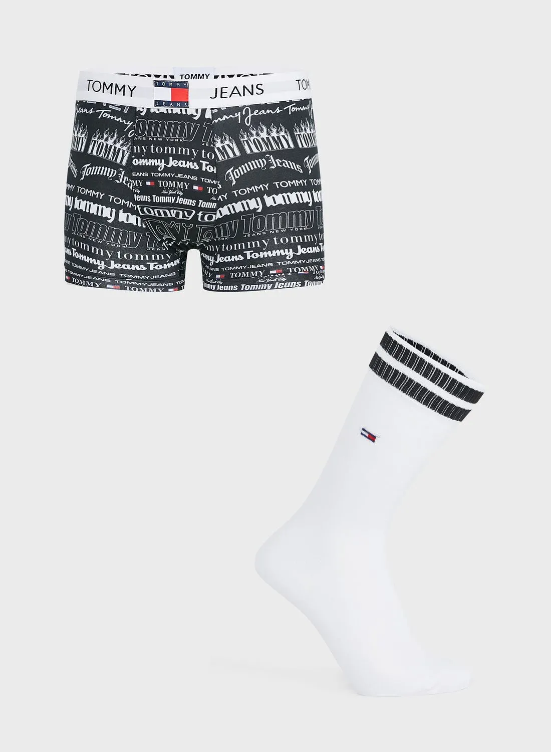 TOMMY JEANS Printed Trunks & Socks Set