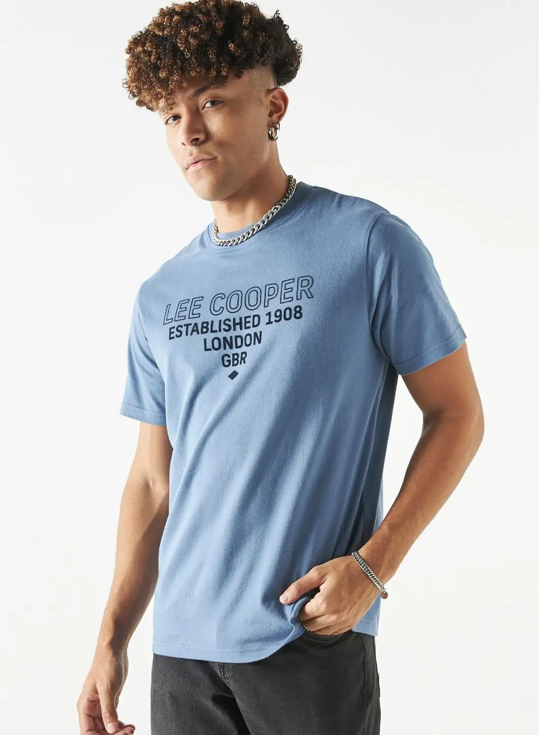 Lee Cooper Slogan Crew Neck T-Shirt