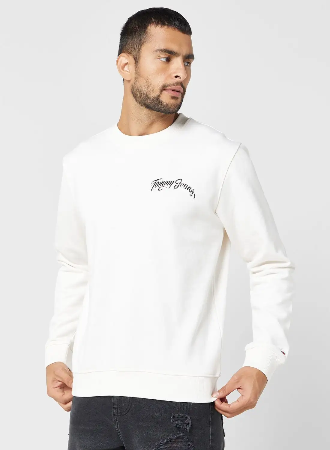 TOMMY JEANS Graphic Crew Neck Sweater