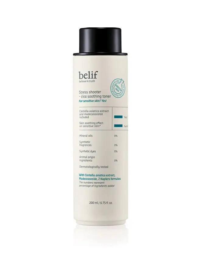 belif Stress Shooter Cica Soothing Toner White/Black 200ml