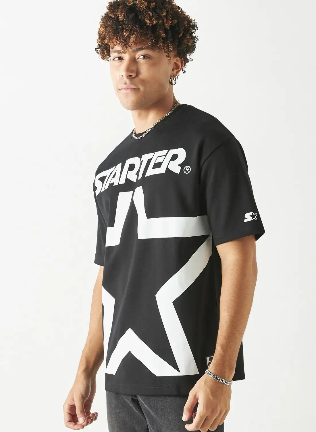 STARTER Logo Print Crew Neck T-Shirt