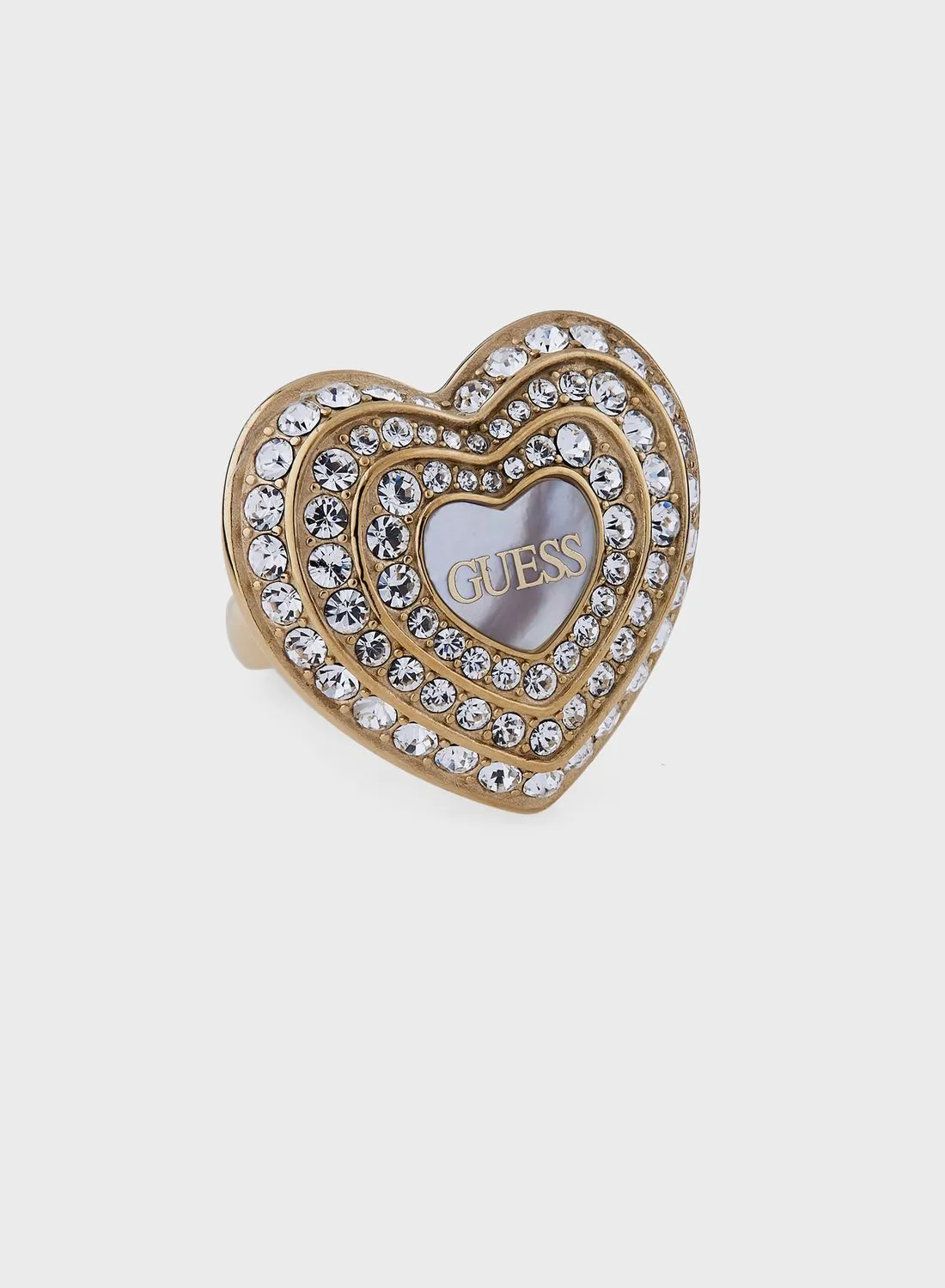 GUESS Heart Solitaire Ring