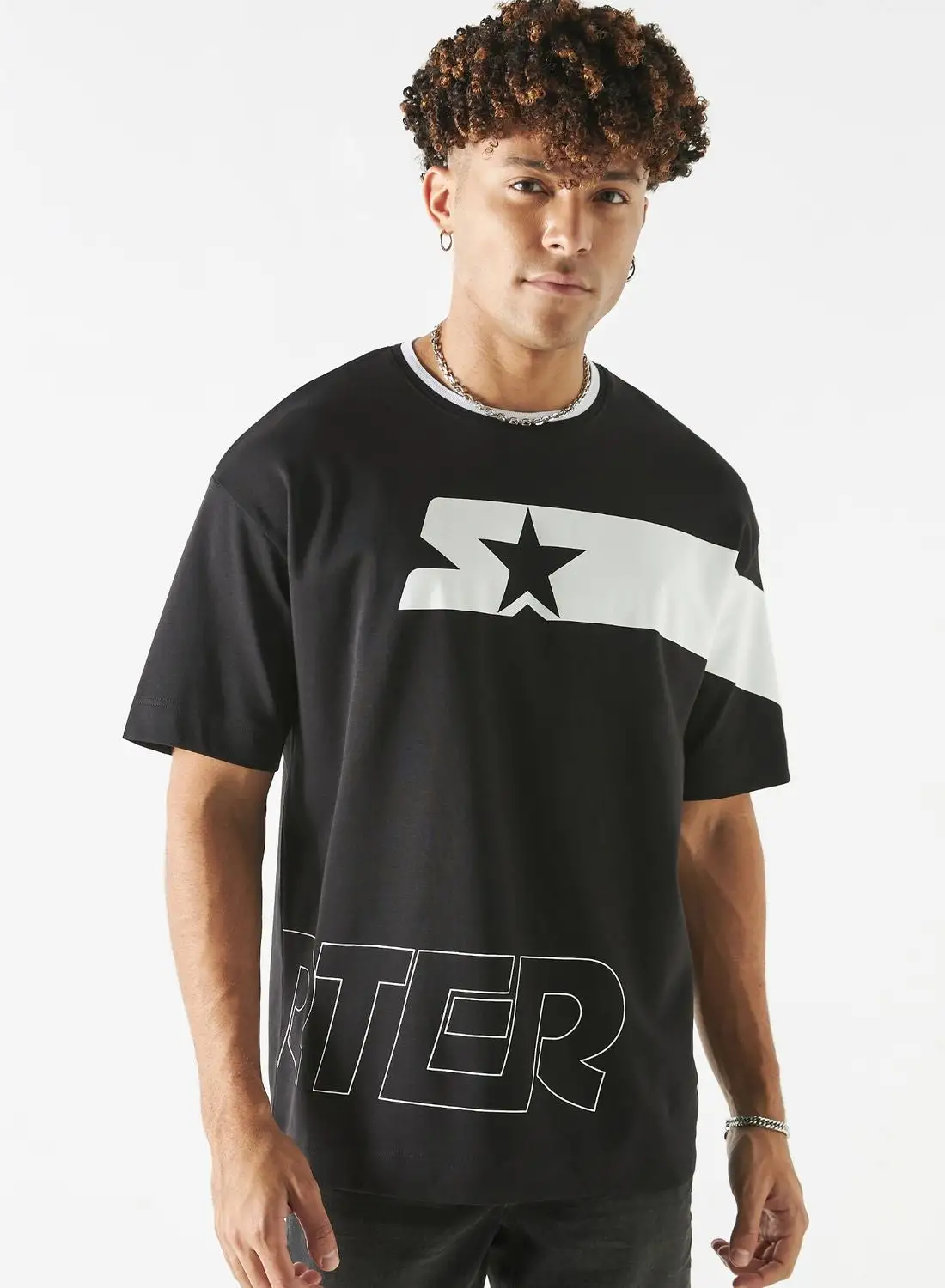 STARTER Logo Print Crew Neck T-Shirt