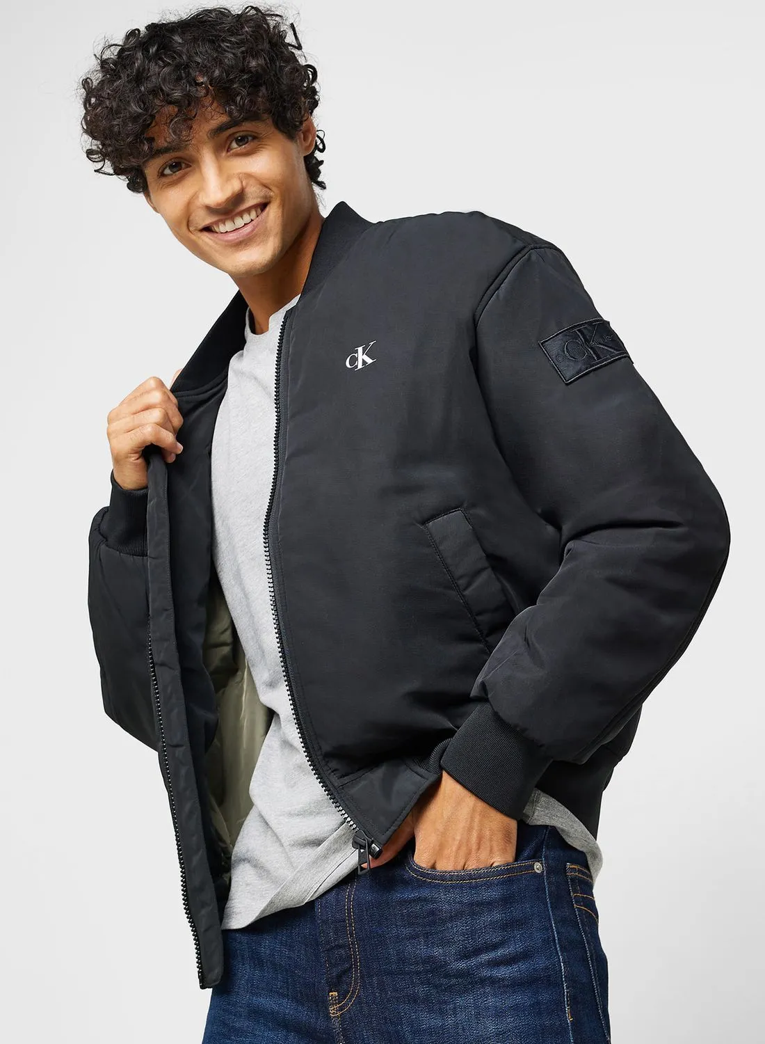 Calvin Klein Jeans Logo Bomber Jacket