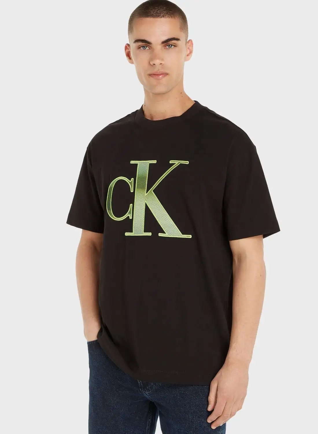 Calvin Klein Jeans Mono Logo Crew Neck T-Shirt