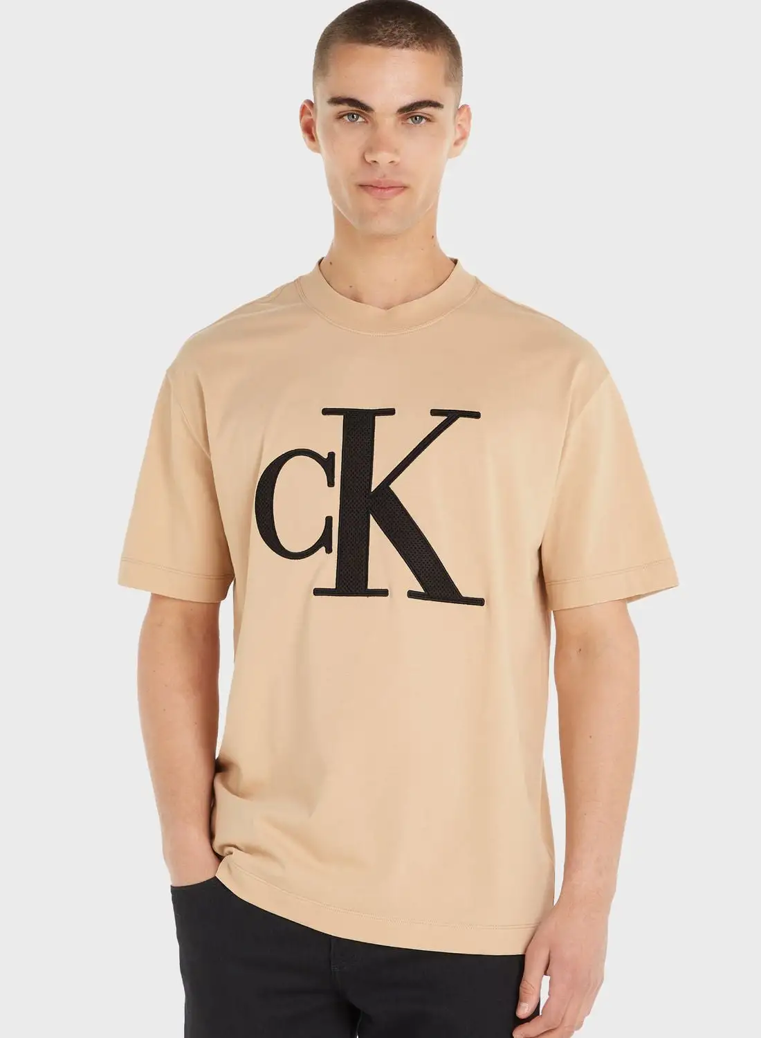 Calvin Klein Jeans Mono Logo Crew Neck T-Shirt