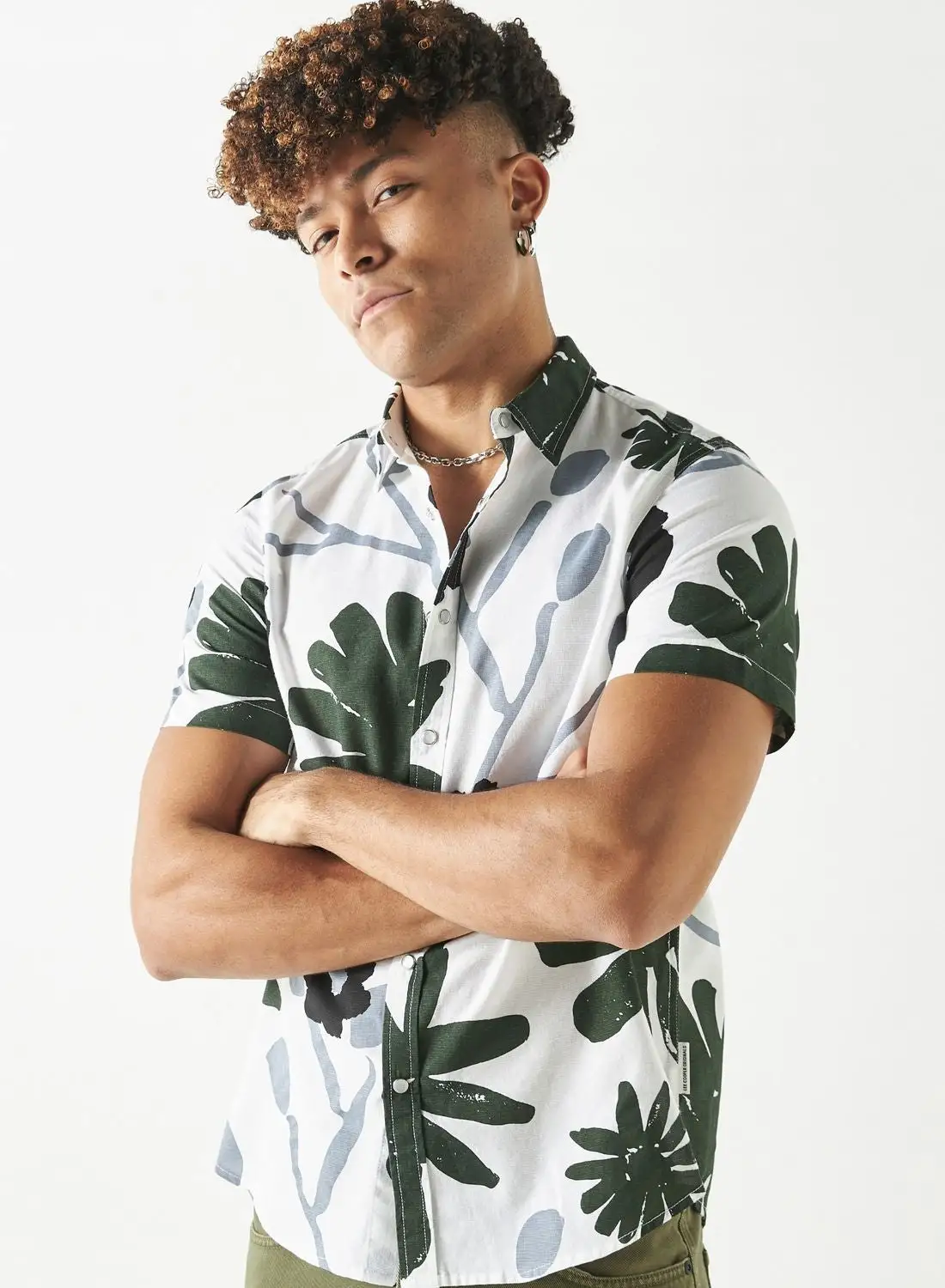 Lee Cooper Floral Print  Regular
  Fit Shirt