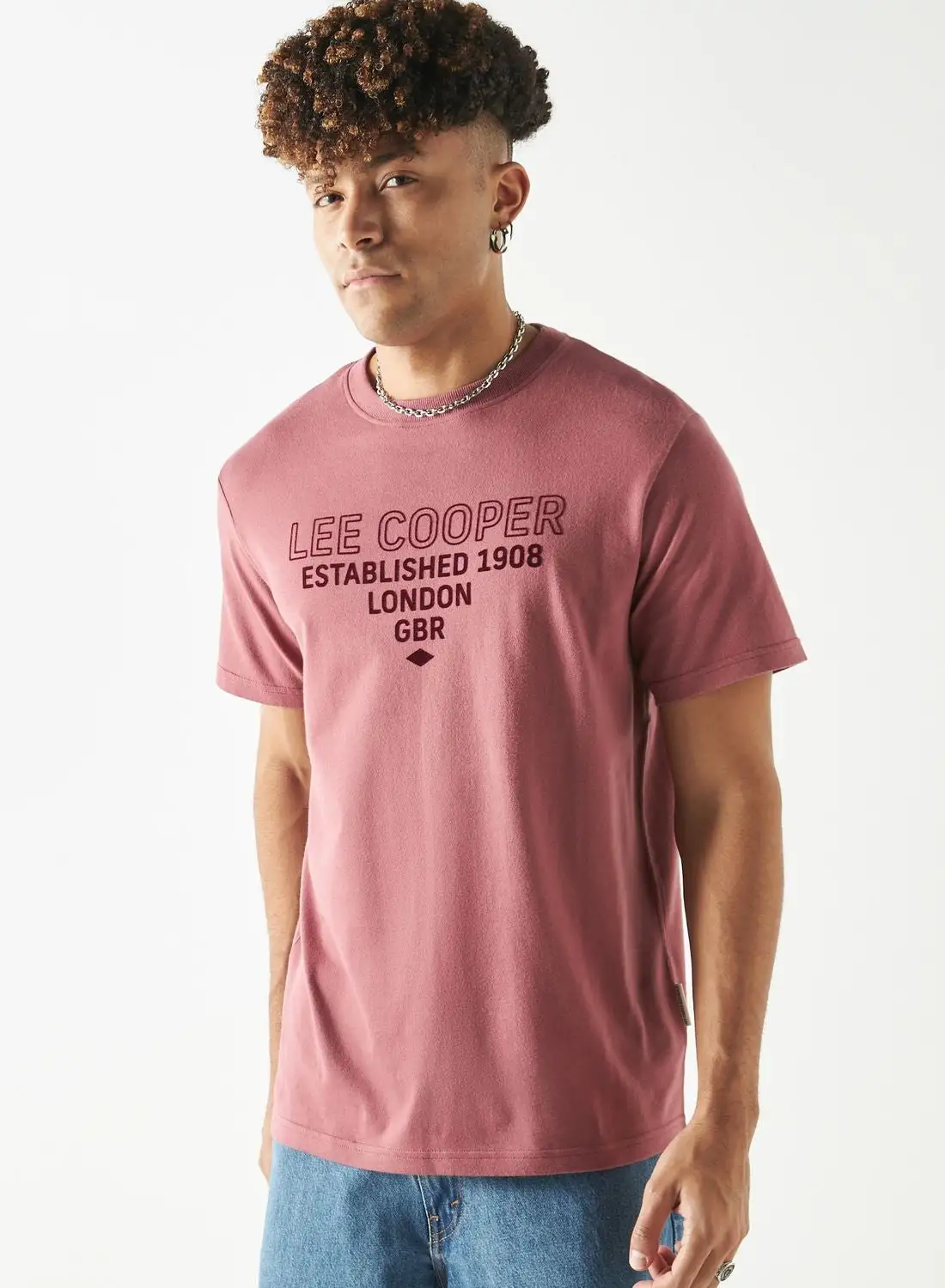 Lee Cooper Slogan Crew Neck T-Shirt