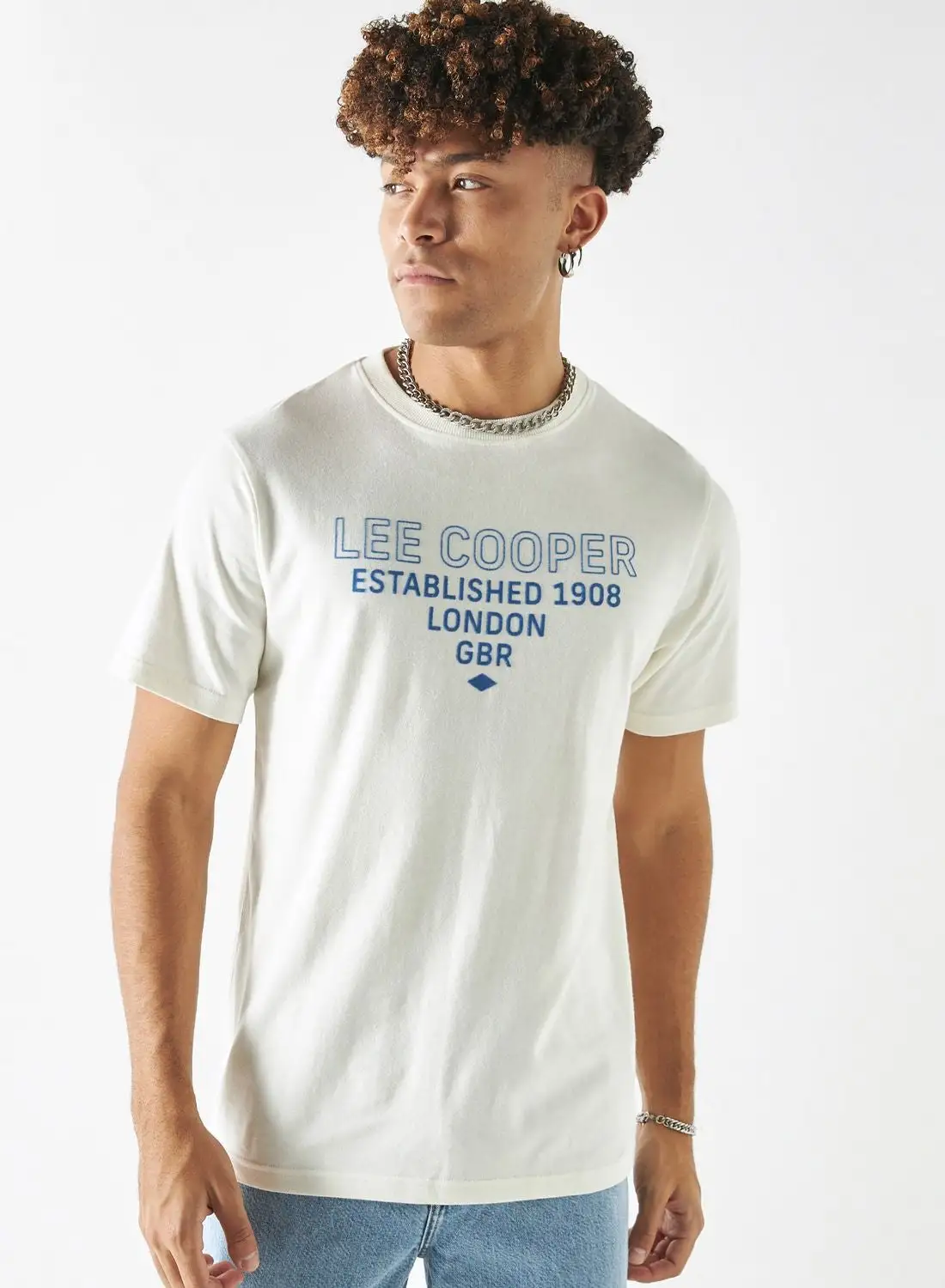 Lee Cooper Slogan Crew Neck T-Shirt