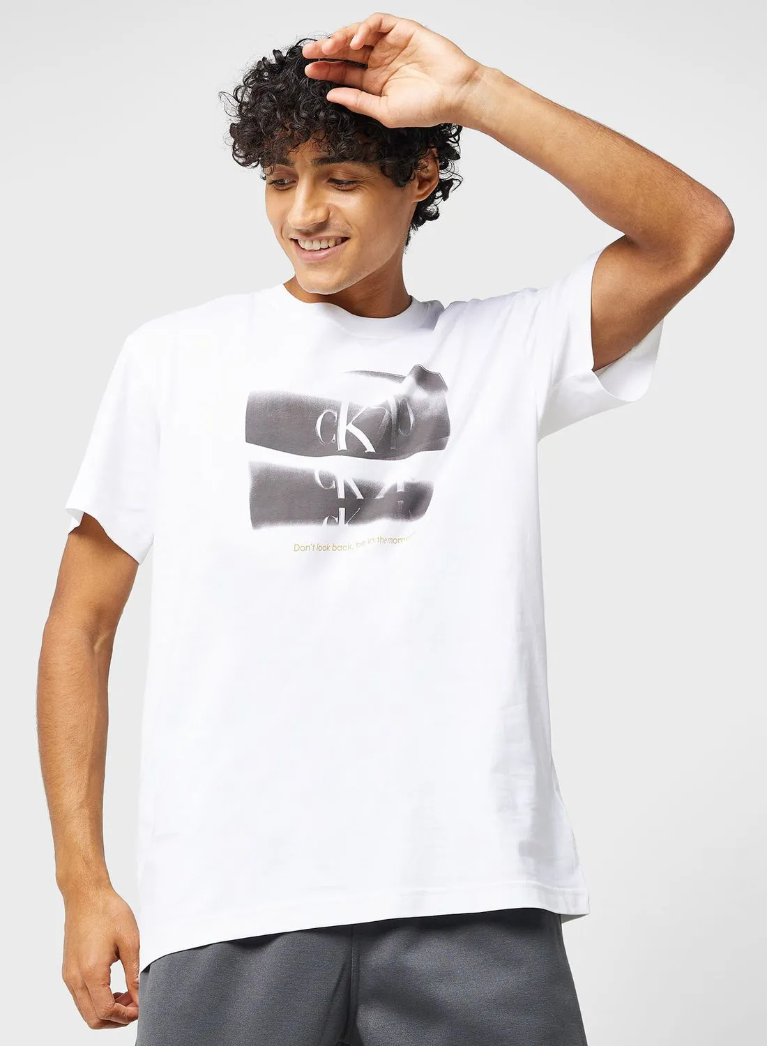 Calvin Klein Jeans Slogan Crew Neck T-Shirt