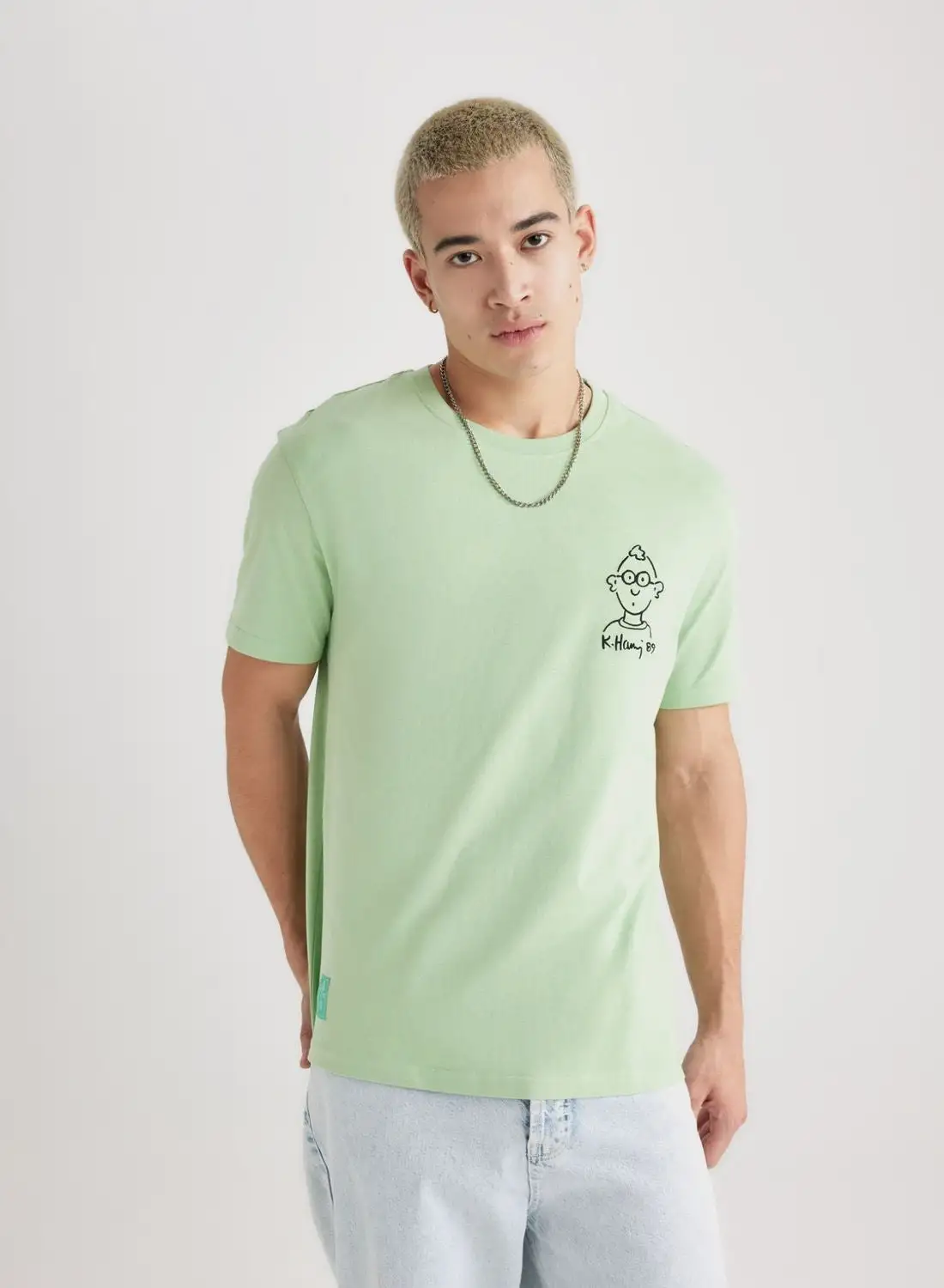 DeFacto Man Licensed Keith Haring Regular Fit T-Shirt