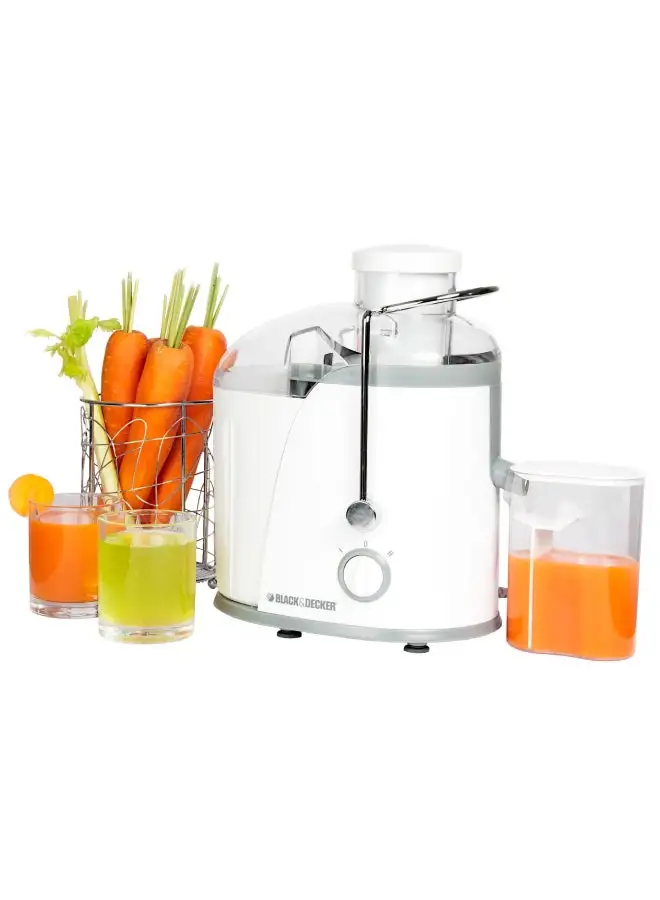 BLACK+DECKER Juice Extractor with Wide Feeding Chute 1.3 L 400.0 W JE400-B5 White