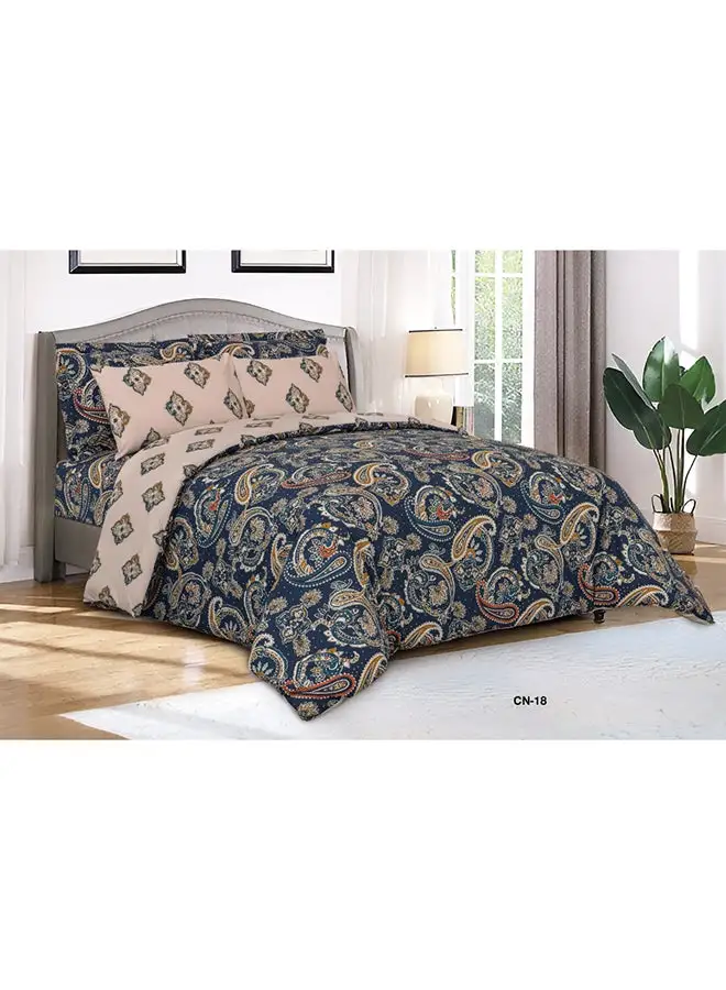 Cannon CANNON PRINTED COMFORTER QUEEN 6PC 180TC