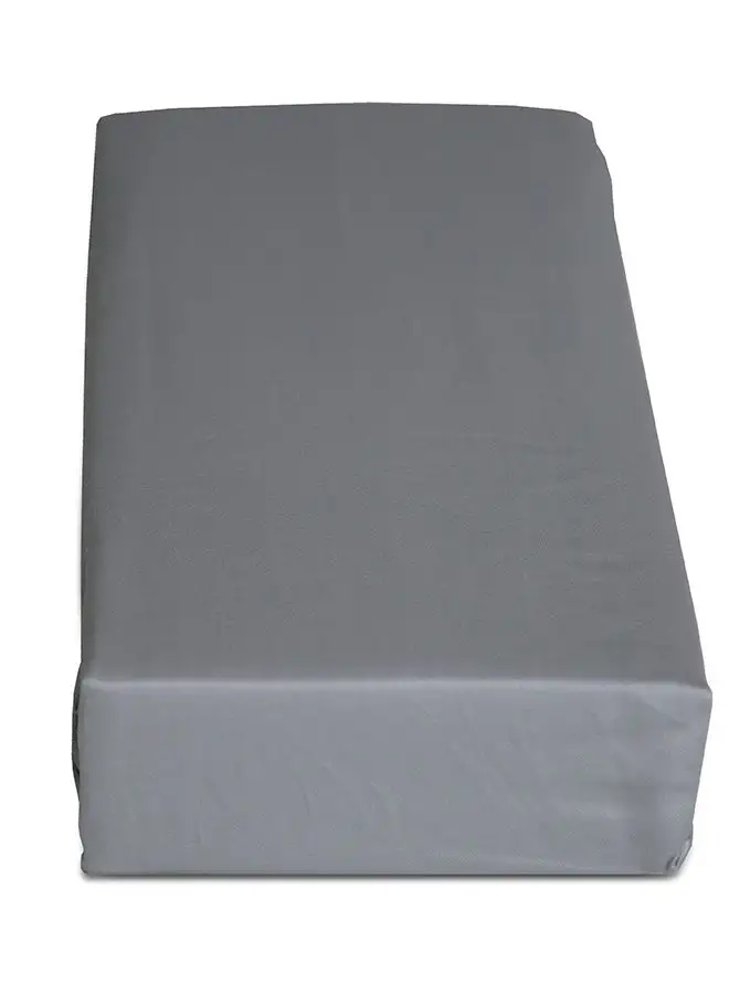 Cannon Cannon Fitted Sheet Single 1Pc Plain Light Grey C