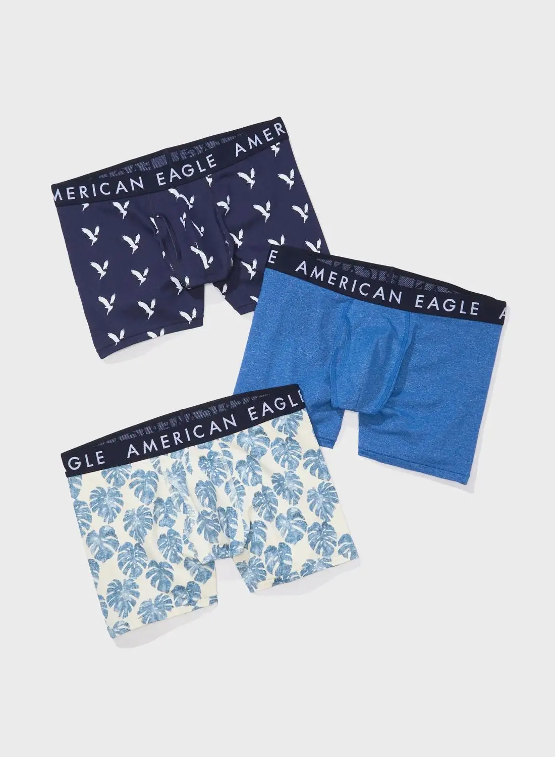 American Eagle 3 Pack Logo Band Trunks