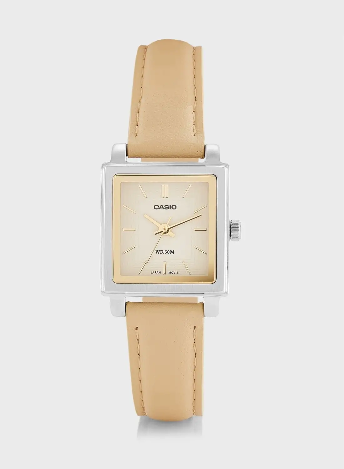 CASIO pu Strap Analog Watch