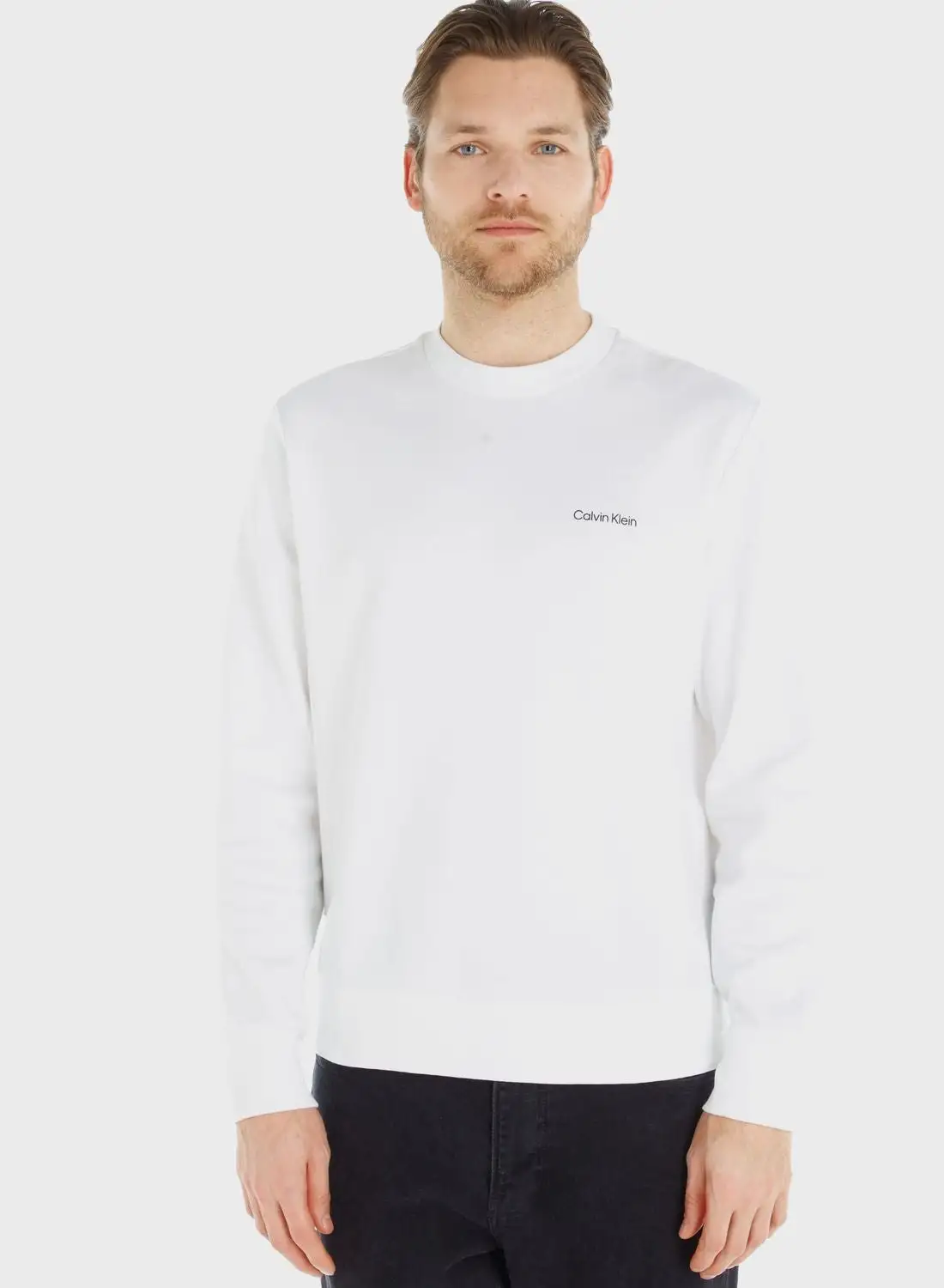 CALVIN KLEIN Logo Crew Neck Sweatshirt