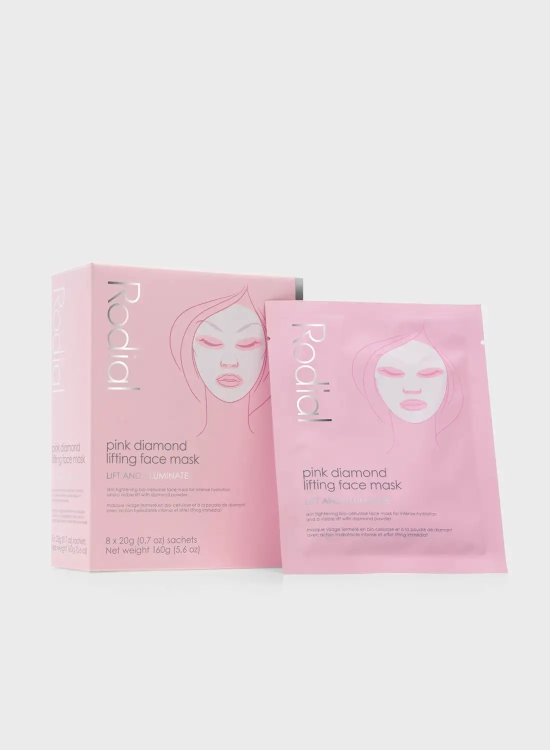 Rodial Pink Diamond Lifting Mask - Pack Of 8