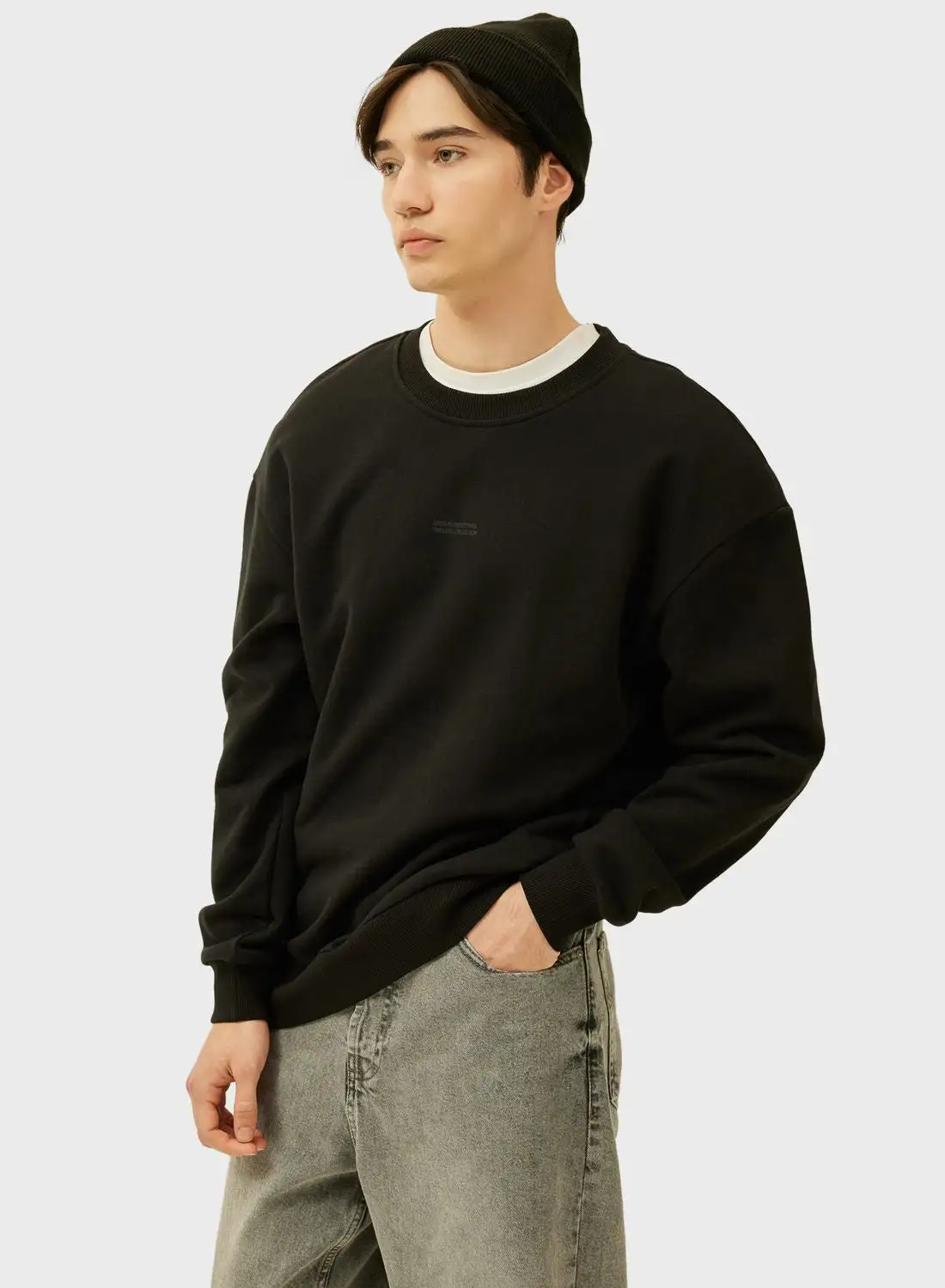 DeFacto Man Boxy Fit Sweat Shirt