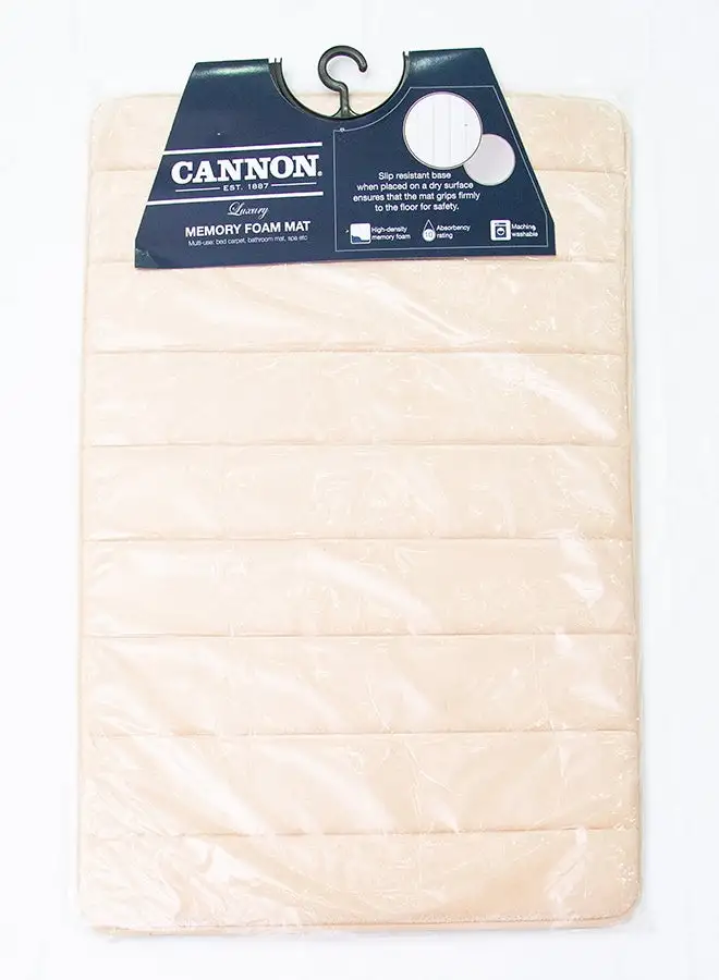 Cannon Cannon Memory Foam Bath Mat 1Pc 60X90Cm Ivory