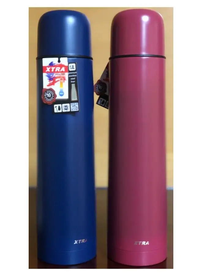 XTRA 1.0L Double Wall  Water Bottle With Color Coating (V-1070E) Xtra