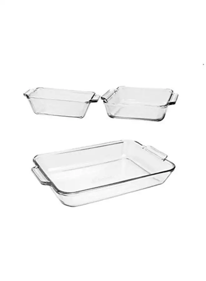 Anchor Hocking 3Pc Preferred Glass Bakeware Set-68315  A/H