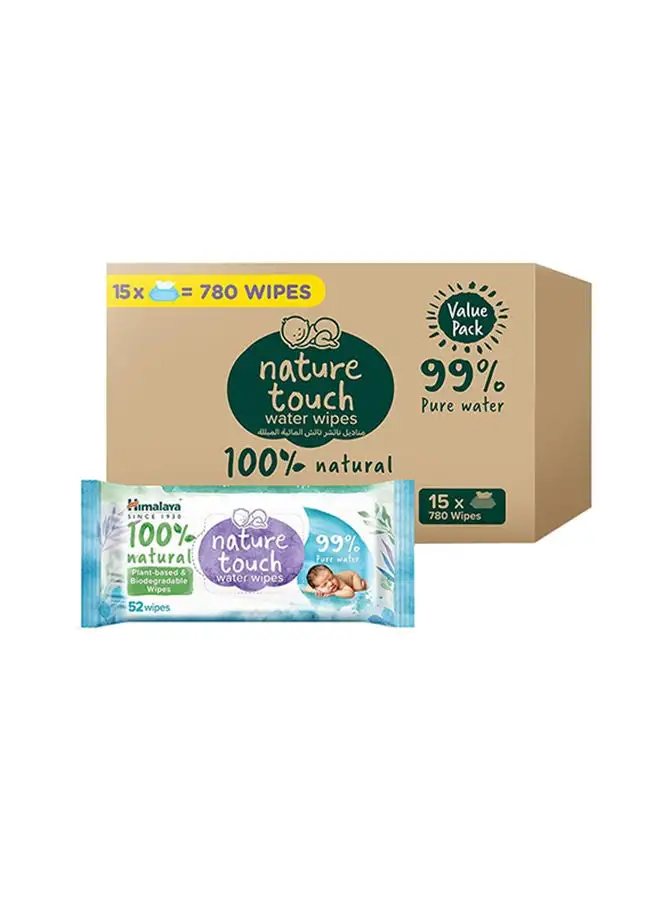 Himalaya Nature Touch Water Wipes 15x 52 Count (780 Wipes)