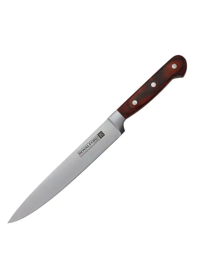 Royalford Slicer Knife Wooden Color Handle/Silver 8cm