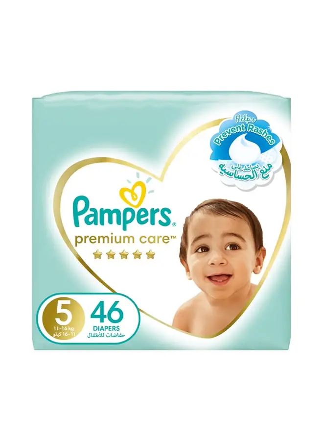 Pampers Premium Care Taped Diapers Size 5 Mega Pack 46 Count