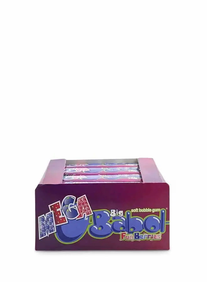 Big Babol Mega Fun Berries Soft Bubble Gum 27grams Pack of 20