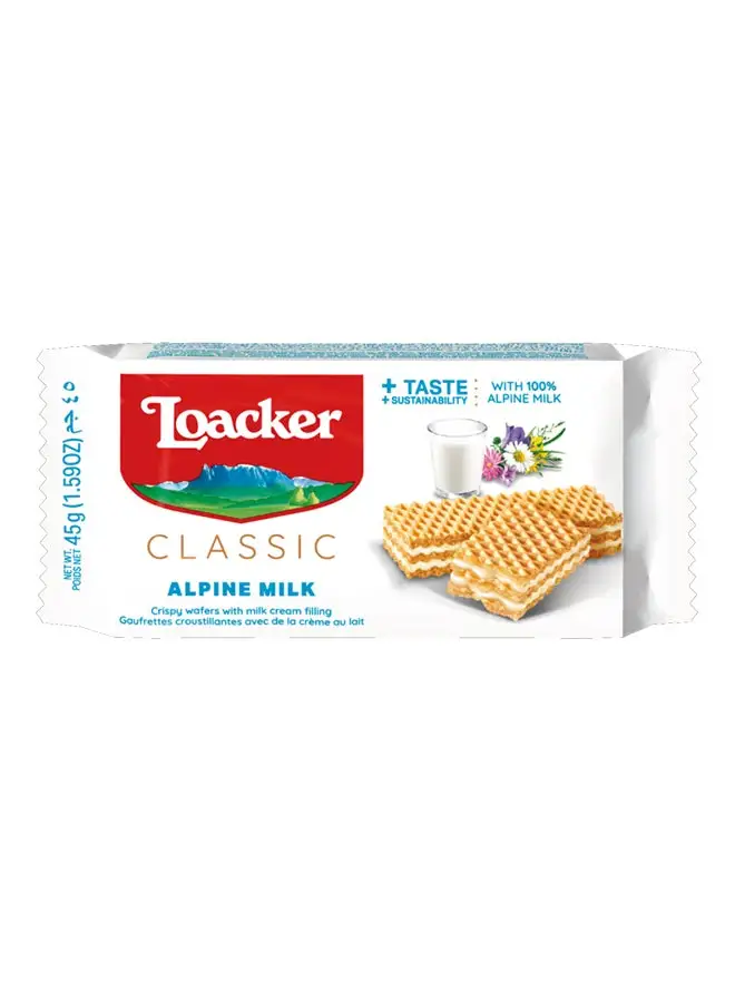 Loacker Alpine Milk Wafers 45grams