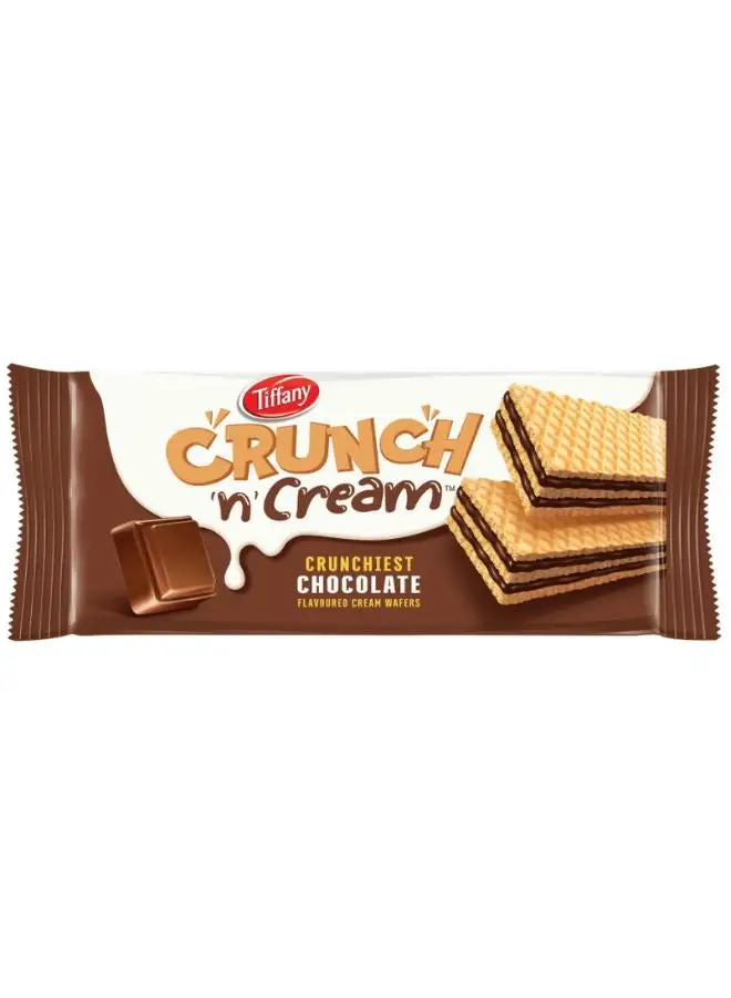 Tiffany Crunch N Cream Chocolate Flavoured Cream Wafers 65grams