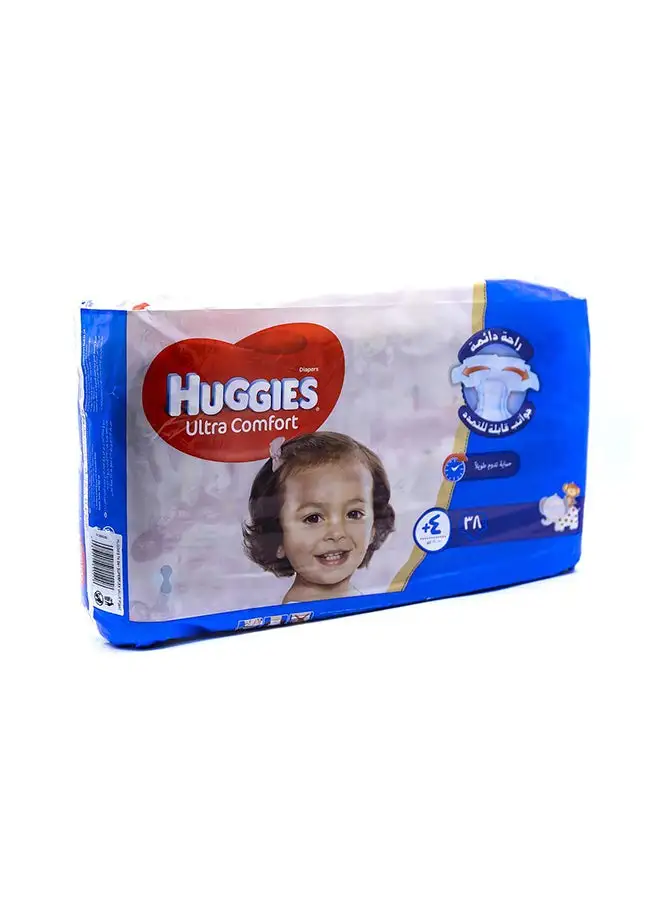 Huggies Extra Care, Size 4+, 10 -16 kg, Value Pack, 38 Diapers