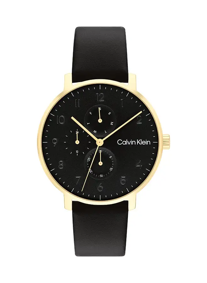 CALVIN KLEIN Unisex Analog Round Shape Leather Wrist Watch 25200404 - 40 Mm