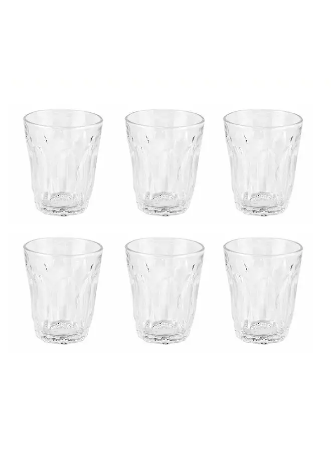 Royalford 6-Piece Glass Tumbler Set Clear